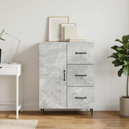 Sideboard Concrete Grey 66 x 34.5 x 89.5 cm Engineered Wood