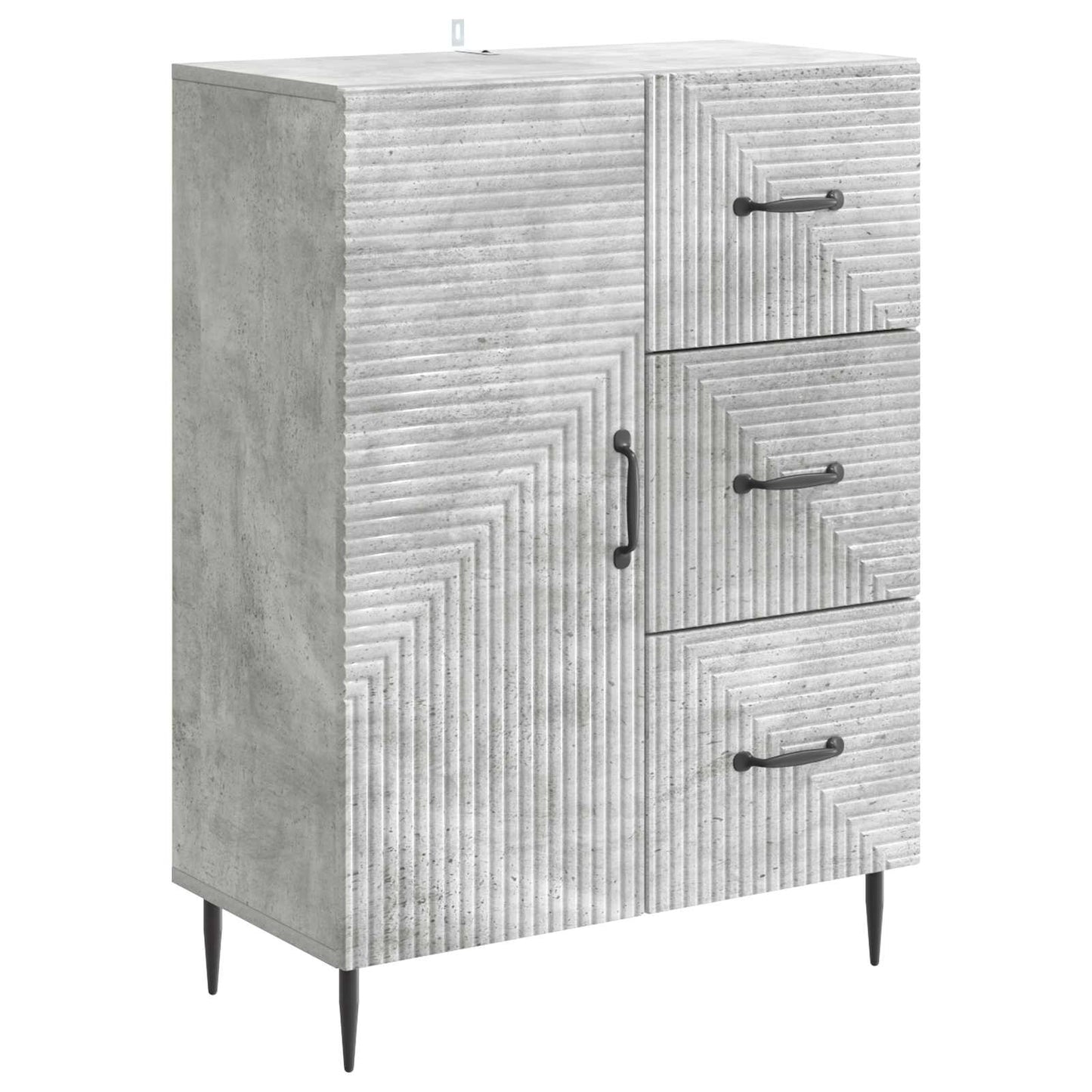Sideboard Concrete Grey 66 x 34.5 x 89.5 cm Engineered Wood