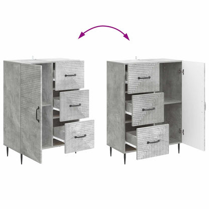Sideboard Concrete Grey 66 x 34.5 x 89.5 cm Engineered Wood