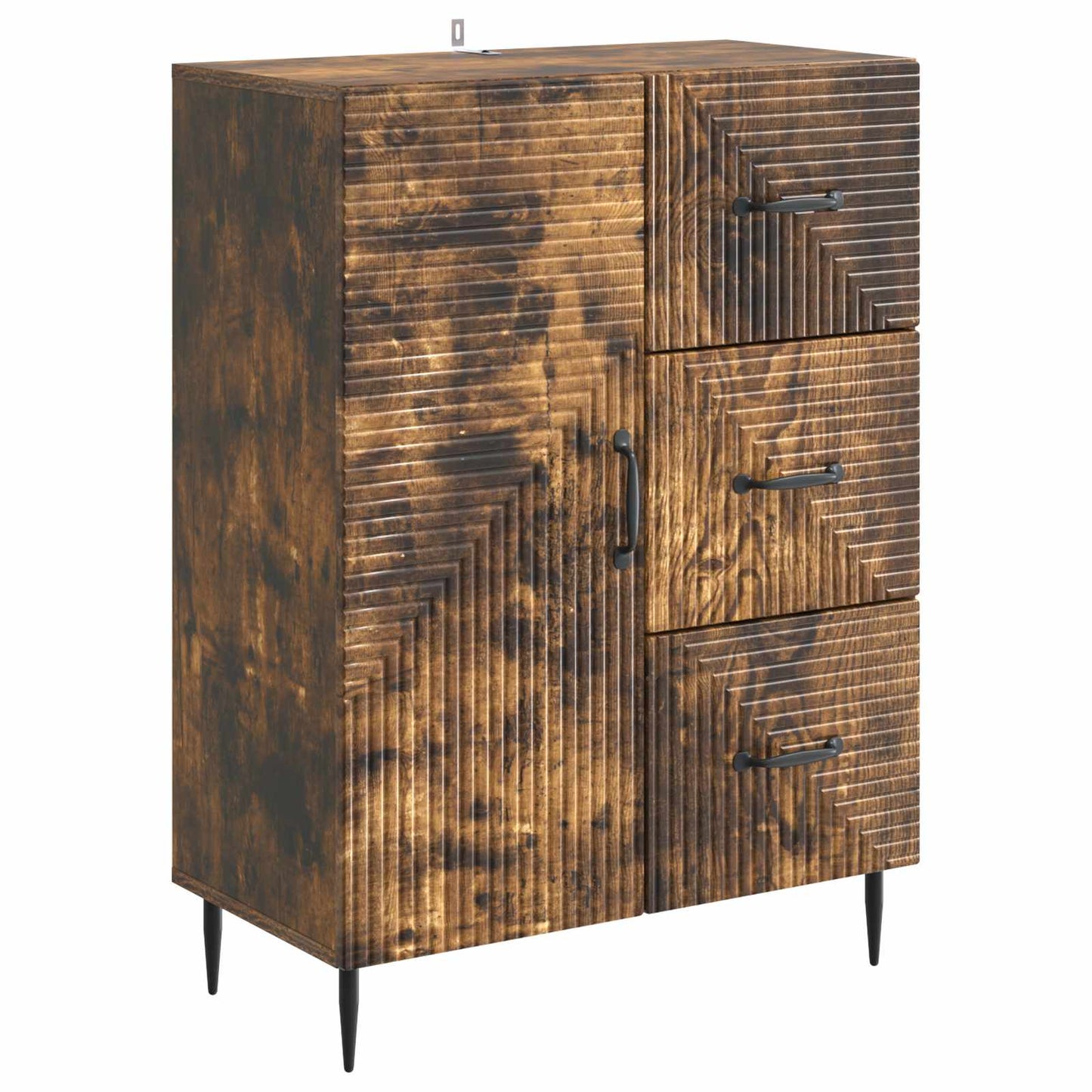 Sideboard Smoked Oak 66 x 34.5 x 89.5 cm Engineered Wood