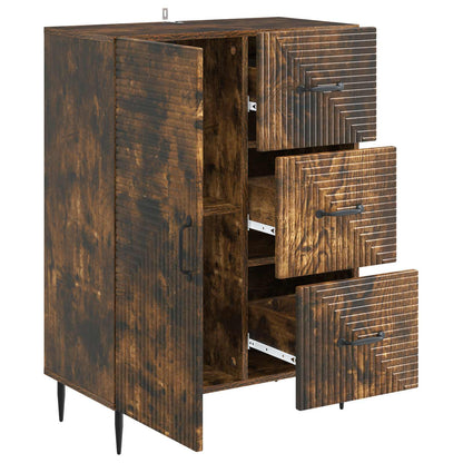 Sideboard Smoked Oak 66 x 34.5 x 89.5 cm Engineered Wood
