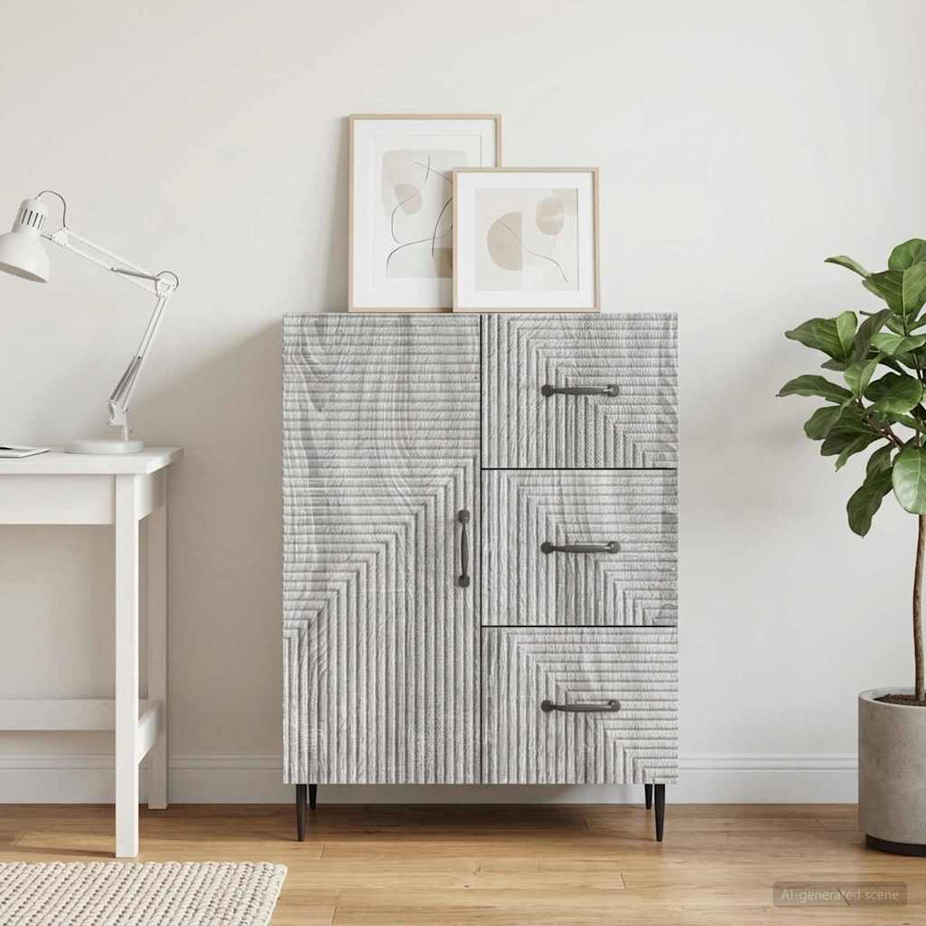 Sideboard Grey Sonoma 66 x 34.5 x 89.5 cm Engineered Wood
