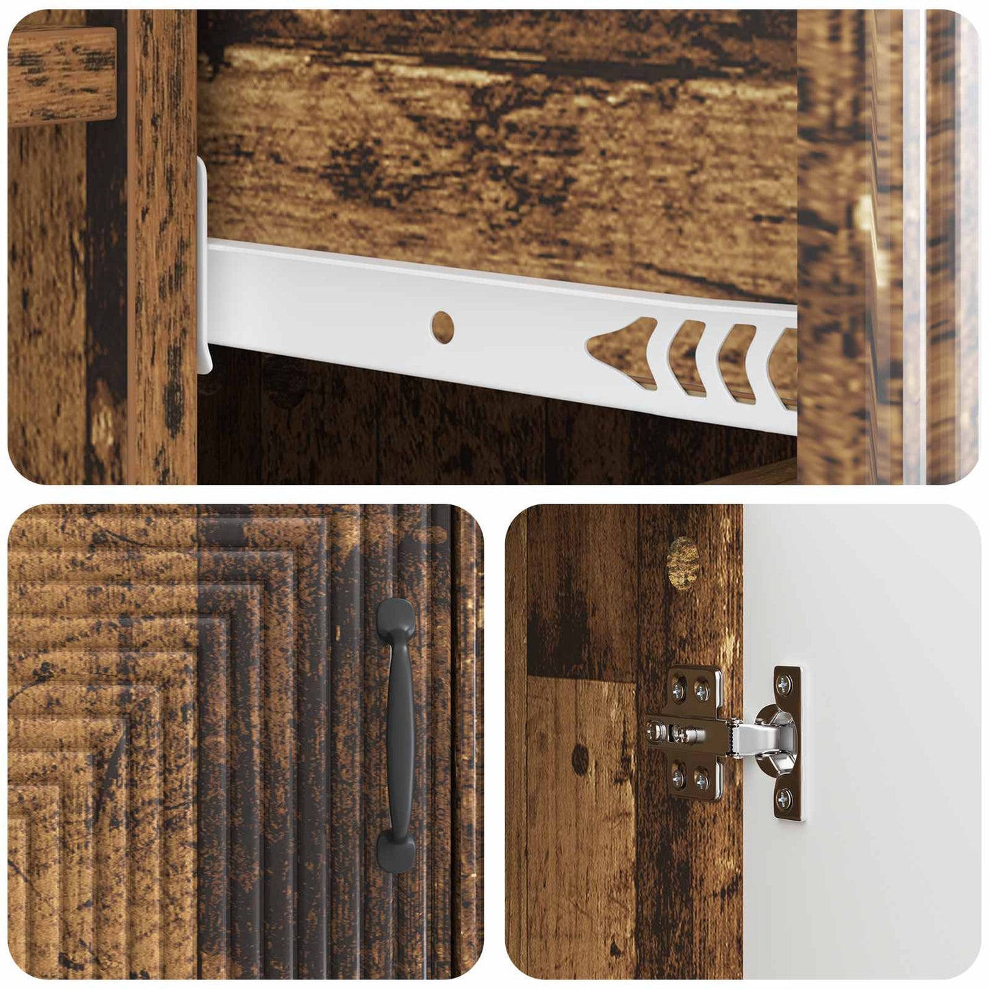 Sideboard Old Wood 66 x 34.5 x 89.5 cm Engineered Wood