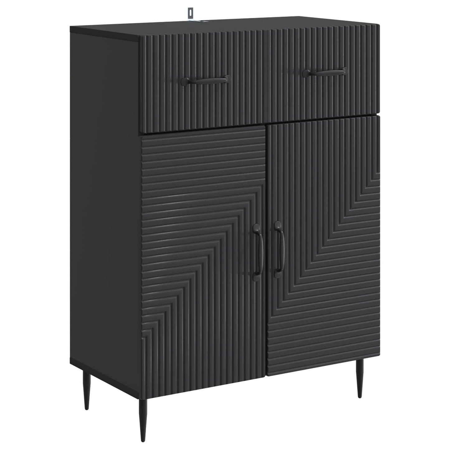 Sideboard with Drawer Black 66 x 34.5 x 89.5 cm Engineered Wood