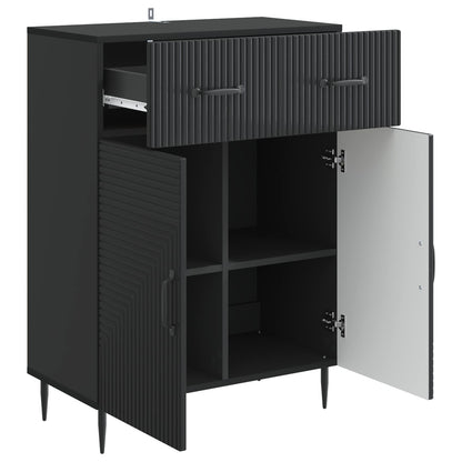 Sideboard with Drawer Black 66 x 34.5 x 89.5 cm Engineered Wood
