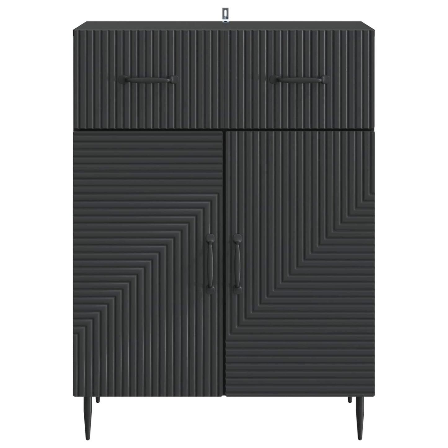 Sideboard with Drawer Black 66 x 34.5 x 89.5 cm Engineered Wood