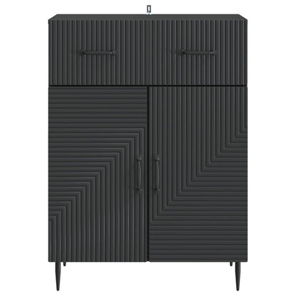 Sideboard with Drawer Black 66 x 34.5 x 89.5 cm Engineered Wood