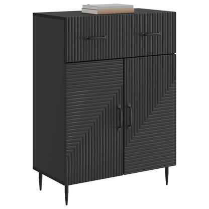 Sideboard with Drawer Black 66 x 34.5 x 89.5 cm Engineered Wood