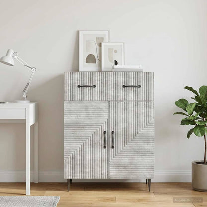Sideboard Concrete Grey 66 x 34.5 x 89.5 cm Engineered Wood