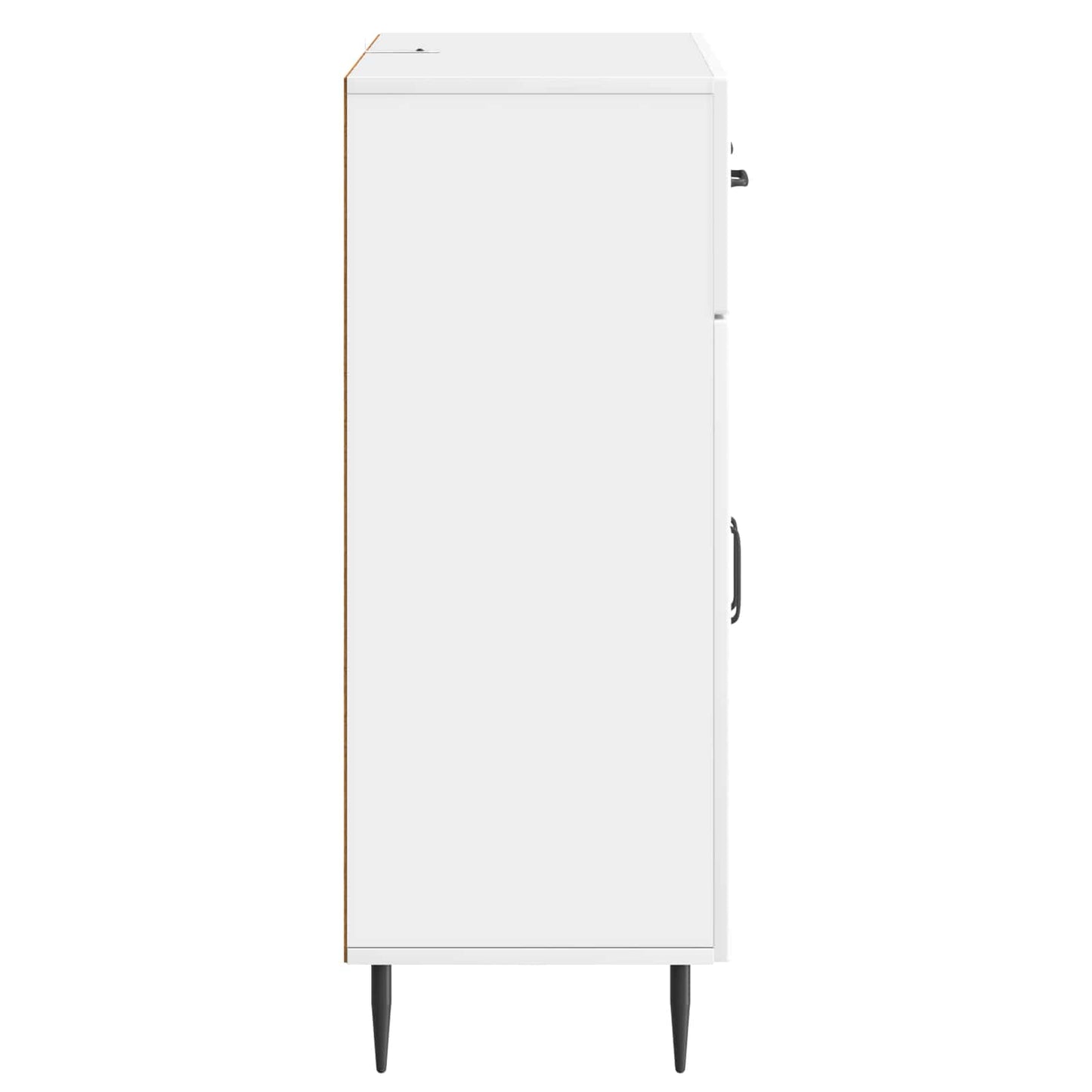 Sideboard High Gloss White 66 x 34.5 x 89.5 cm Engineered Wood