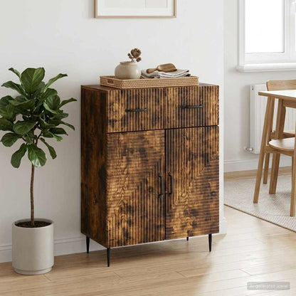 Sideboard Smoked Oak 66 x 34.5 x 89.5 cm Engineered Wood