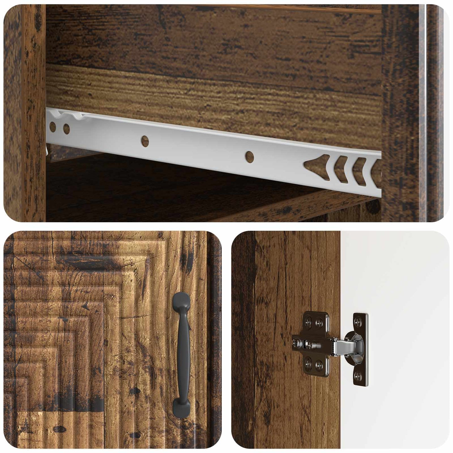 Sideboard Old Wood 66 x 34.5 x 89.5 cm Engineered Wood