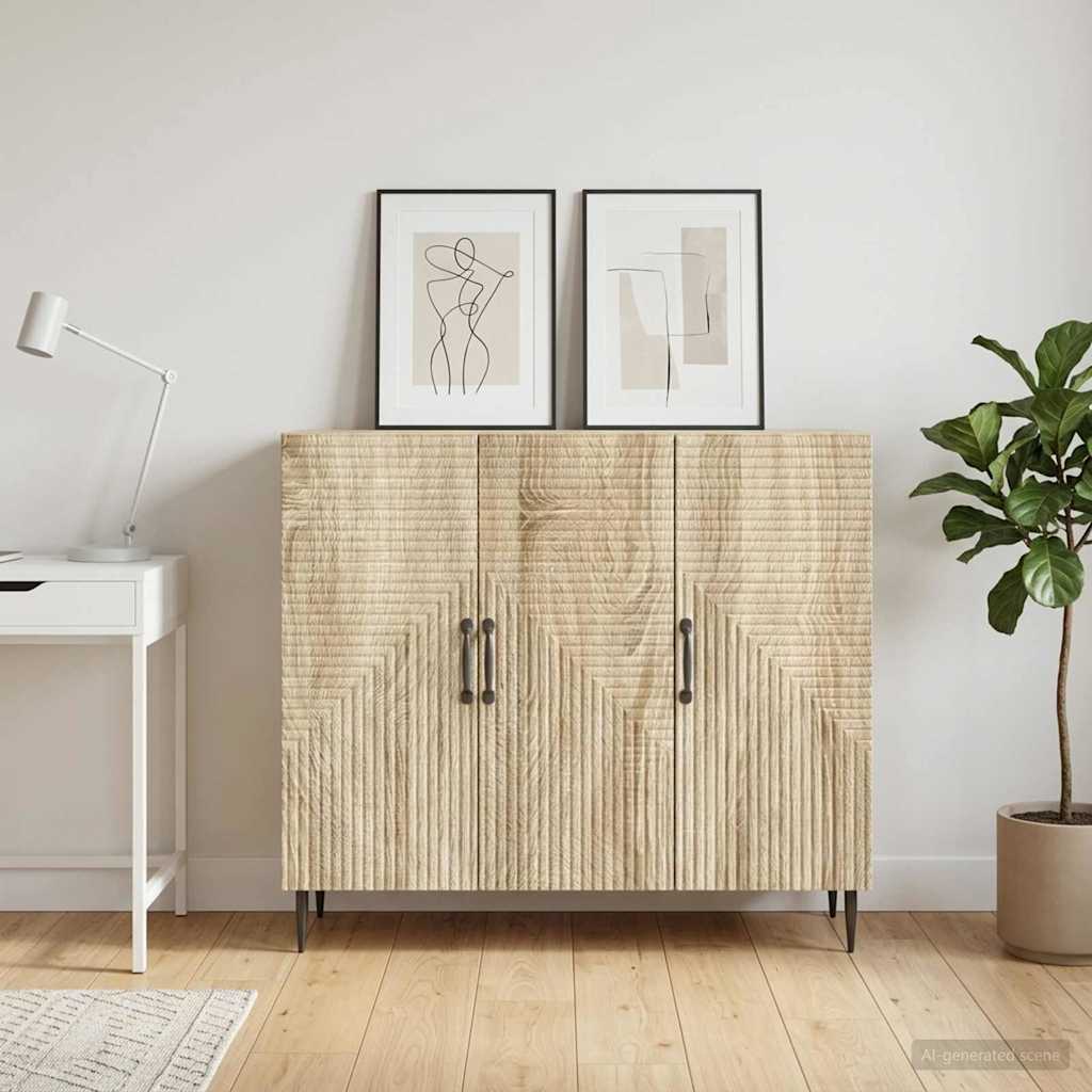 Sideboard Sonoma Oak 89 x 34.5 x 80 cm Engineered Wood
