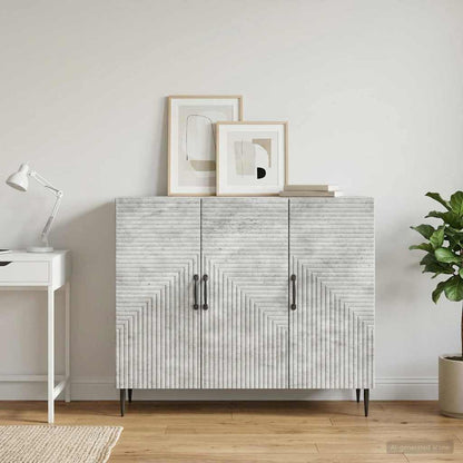Sideboard Concrete Grey 89 x 34.5 x 80 cm Engineered Wood