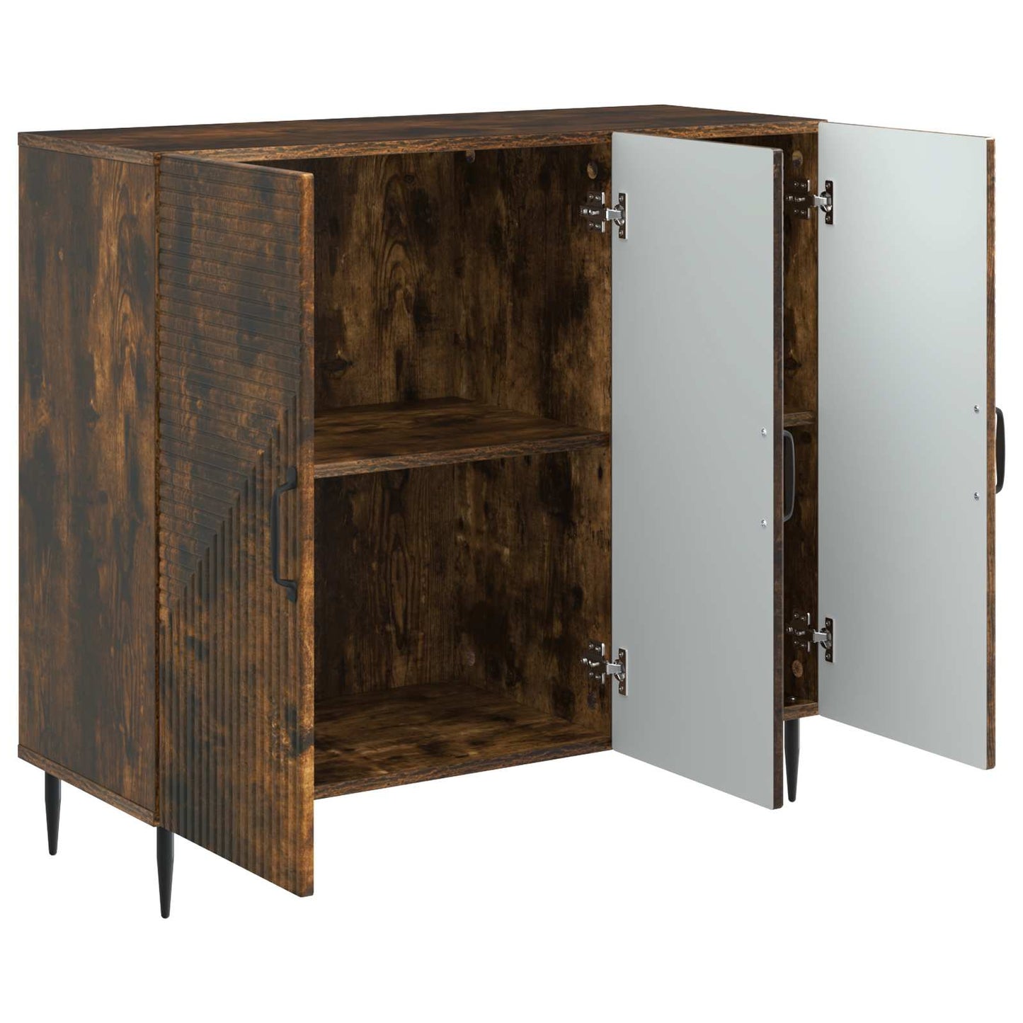 Sideboard Smoked Oak 89 x 34.5 x 80 cm Engineered Wood