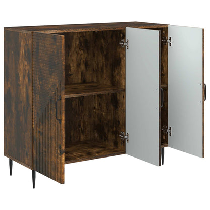 Sideboard Smoked Oak 89 x 34.5 x 80 cm Engineered Wood