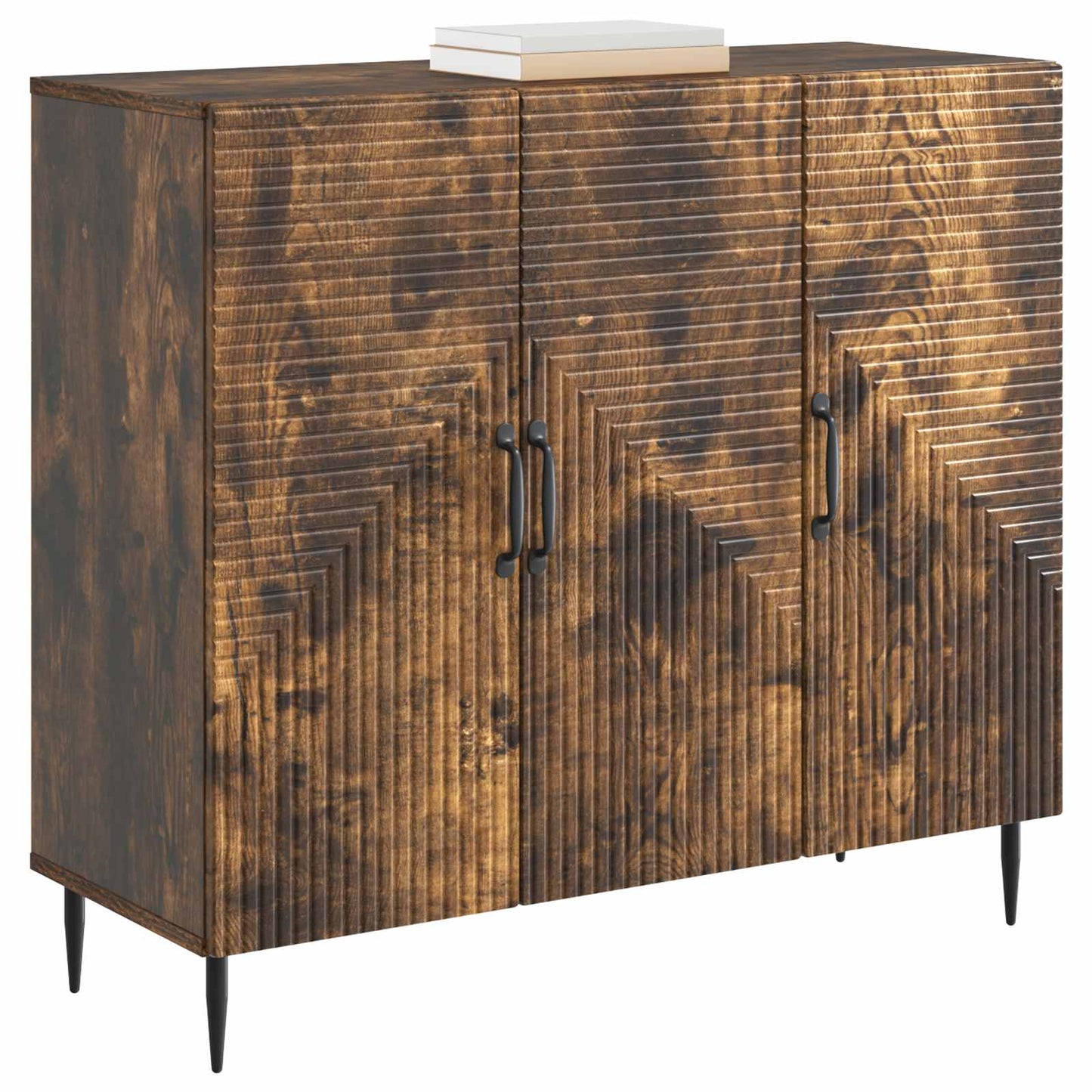 Sideboard Smoked Oak 89 x 34.5 x 80 cm Engineered Wood