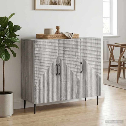 Sideboard Grey Sonoma 89 x 34.5 x 80 cm Engineered Wood