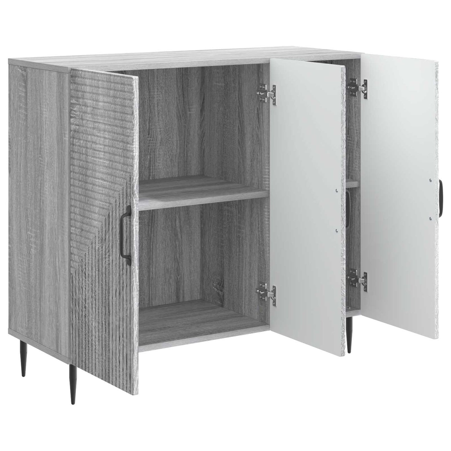 Sideboard Grey Sonoma 89 x 34.5 x 80 cm Engineered Wood