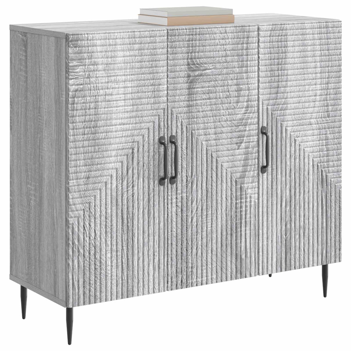 Sideboard Grey Sonoma 89 x 34.5 x 80 cm Engineered Wood
