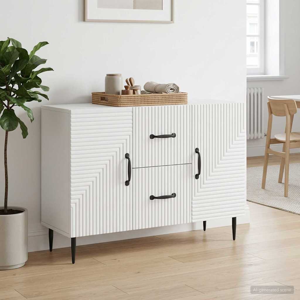 Sideboard with Drawer White 89 x 34.5 x 60 cm Engineered Wood