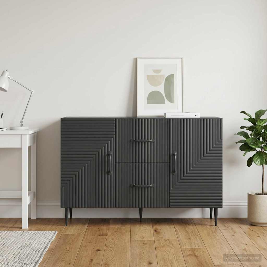 Sideboard with Drawer Black 89 x 34.5 x 60 cm Engineered Wood