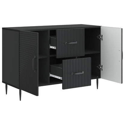 Sideboard with Drawer Black 89 x 34.5 x 60 cm Engineered Wood