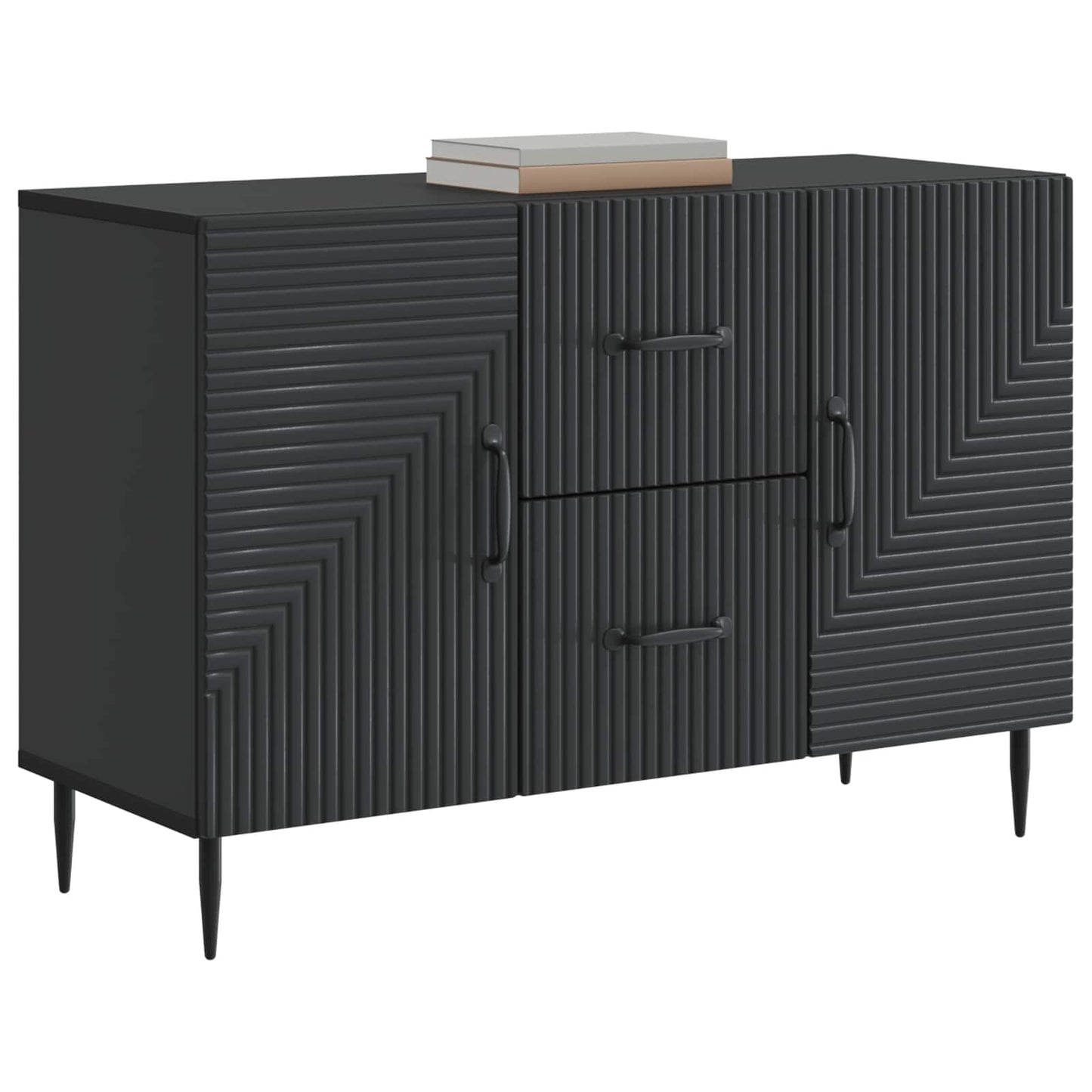 Sideboard with Drawer Black 89 x 34.5 x 60 cm Engineered Wood