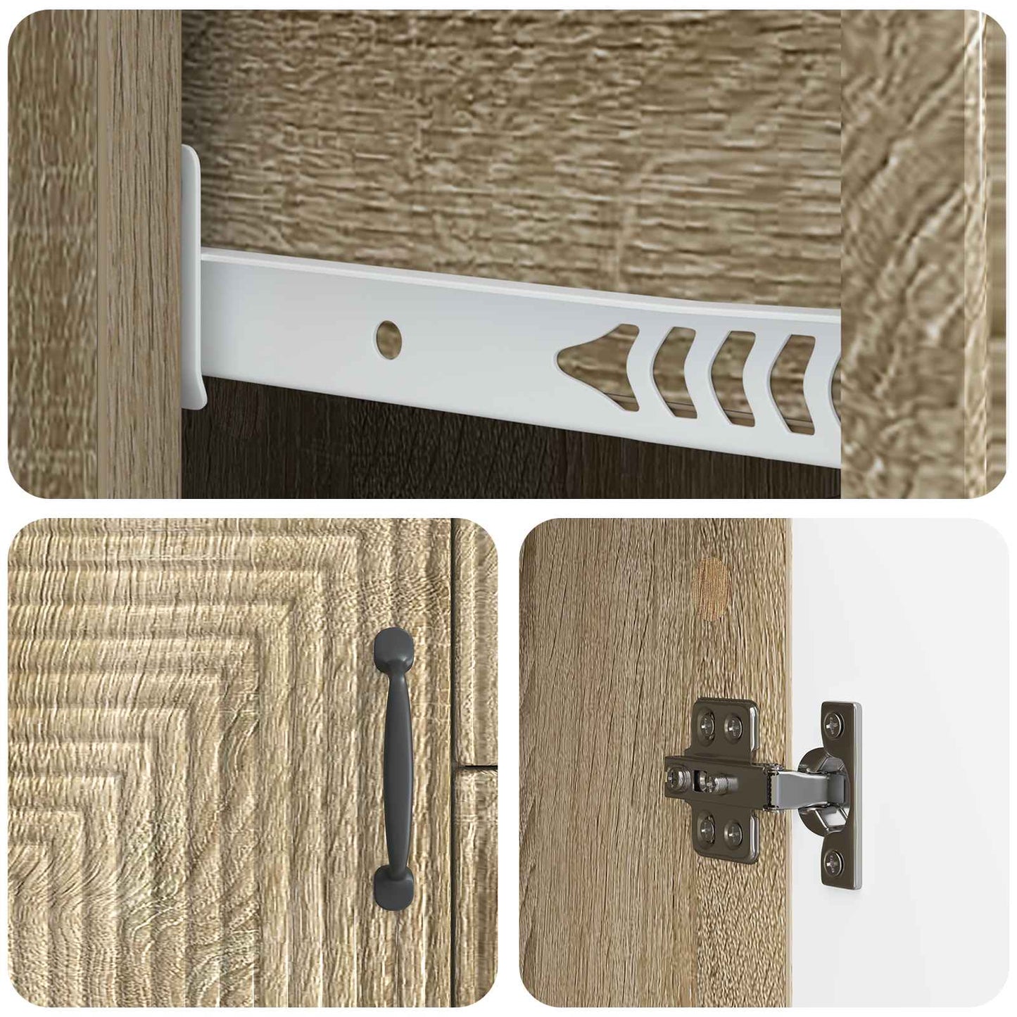 Sideboard Sonoma Oak 89 x 34.5 x 60 cm Engineered Wood