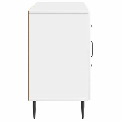 Sideboard High Gloss White 89 x 34.5 x 60 cm Engineered Wood