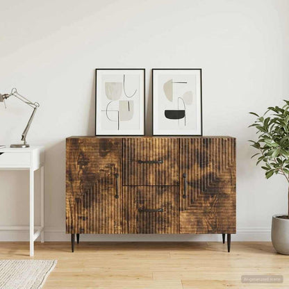 Sideboard Smoked Oak 89 x 34.5 x 60 cm Engineered Wood
