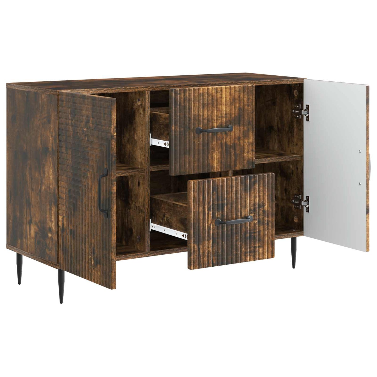 Sideboard Smoked Oak 89 x 34.5 x 60 cm Engineered Wood