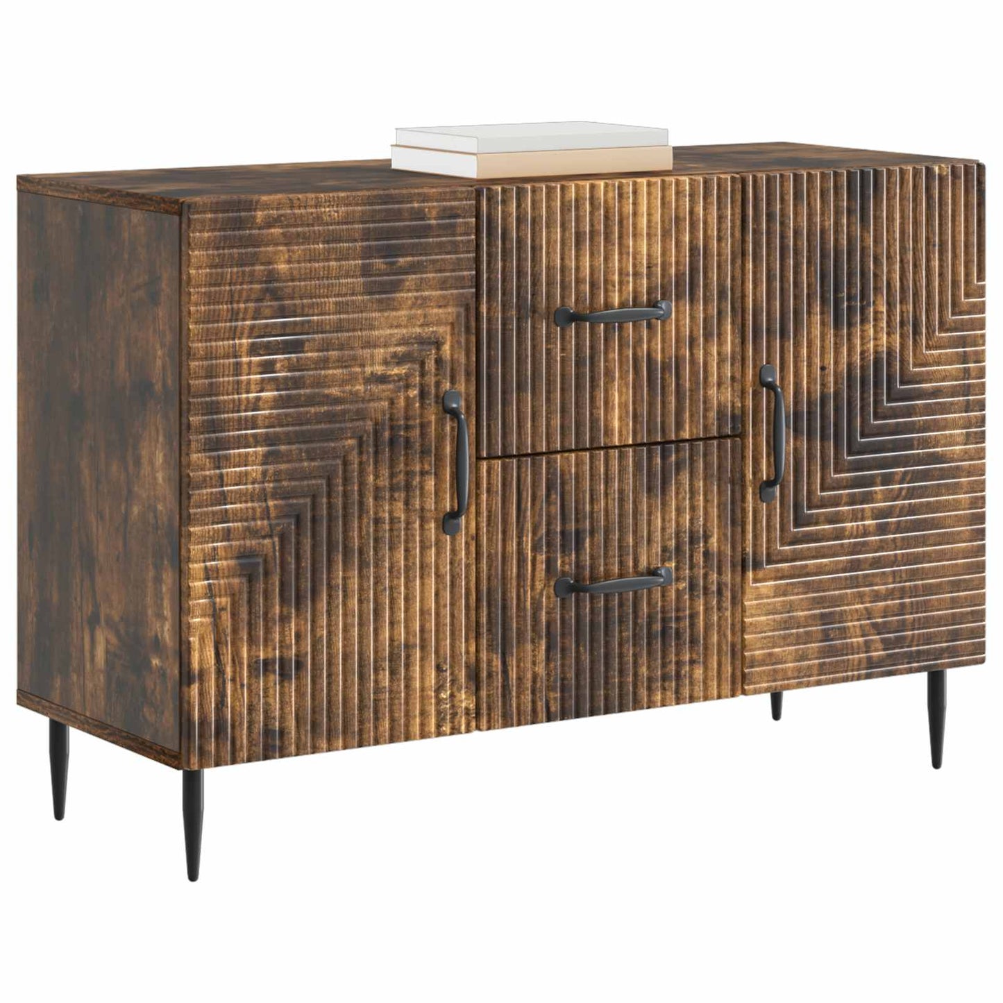 Sideboard Smoked Oak 89 x 34.5 x 60 cm Engineered Wood