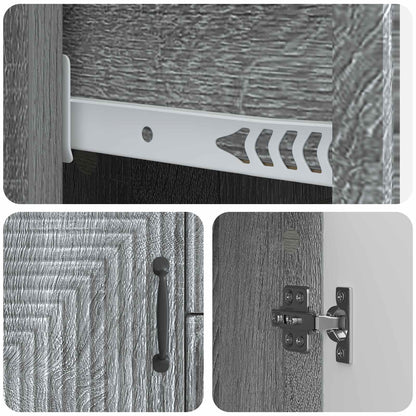 Sideboard Grey Sonoma 89 x 34.5 x 60 cm Engineered Wood