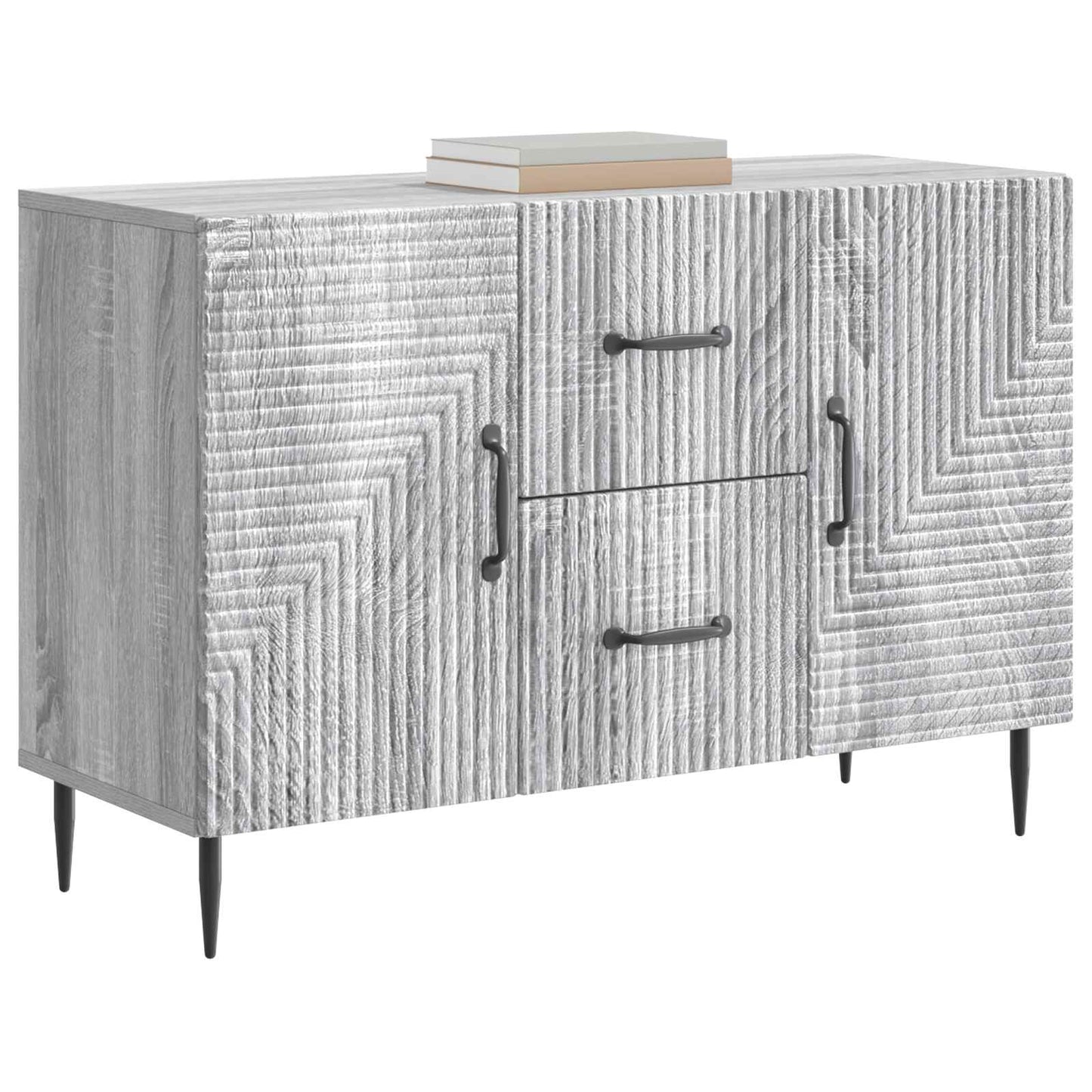Sideboard Grey Sonoma 89 x 34.5 x 60 cm Engineered Wood