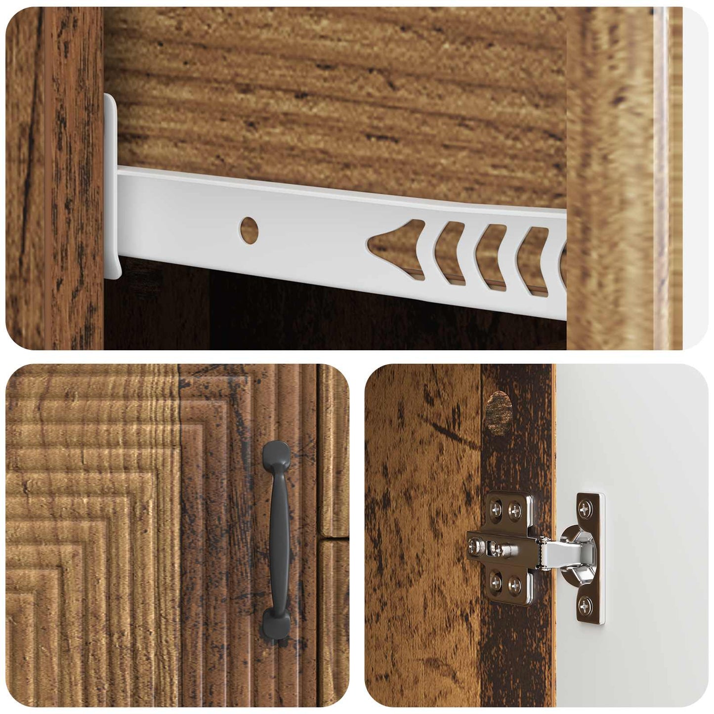 Sideboard Old Wood 89 x 34.5 x 60 cm Engineered Wood