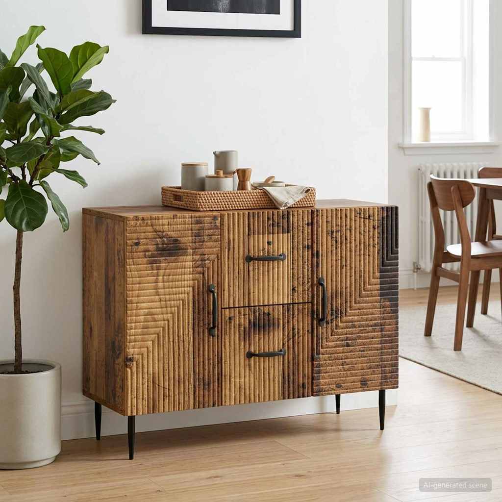 Sideboard Old Wood 89 x 34.5 x 60 cm Engineered Wood