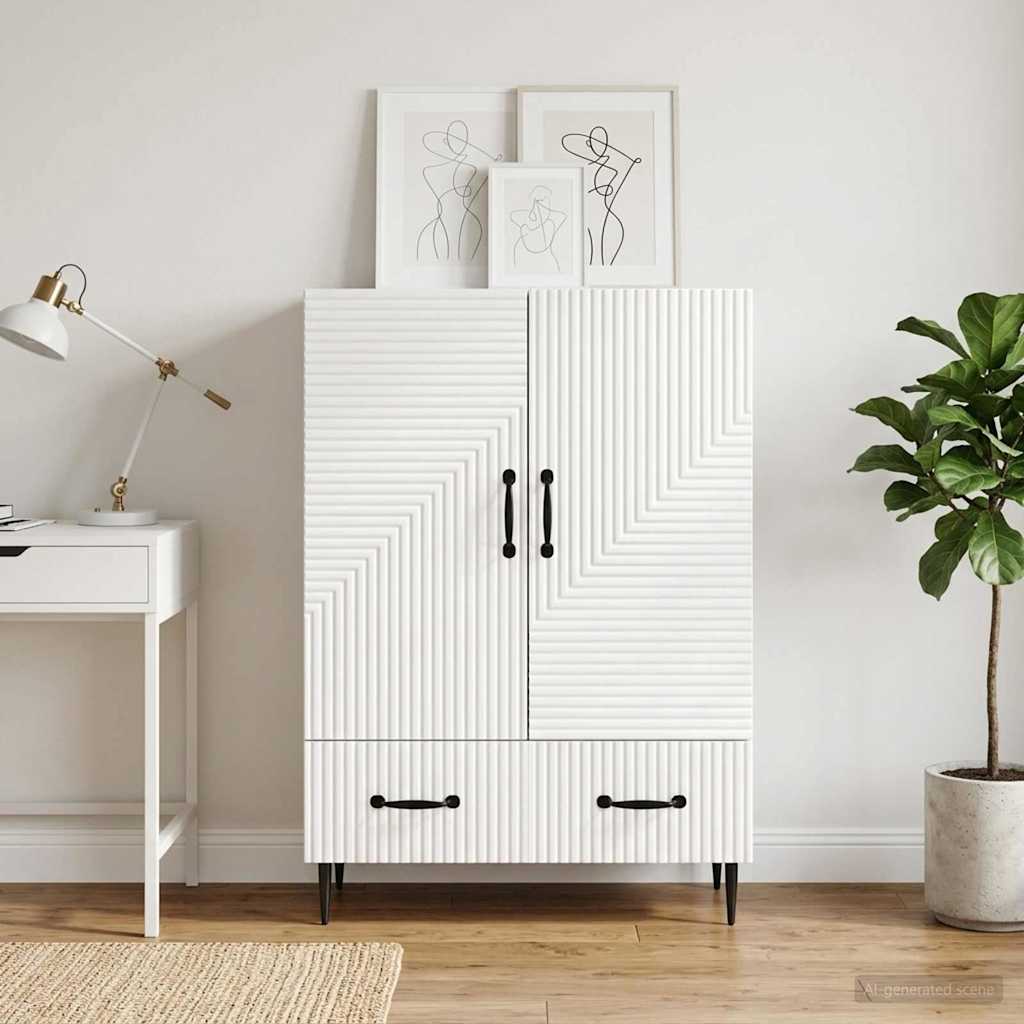 Sideboard with Drawer White 66 x 34.5 x 95 cm Engineered Wood