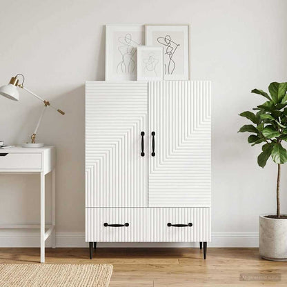 Sideboard with Drawer White 66 x 34.5 x 95 cm Engineered Wood