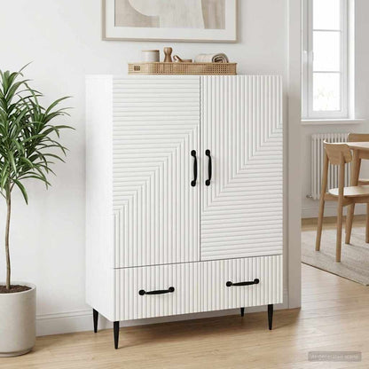 Sideboard with Drawer White 66 x 34.5 x 95 cm Engineered Wood