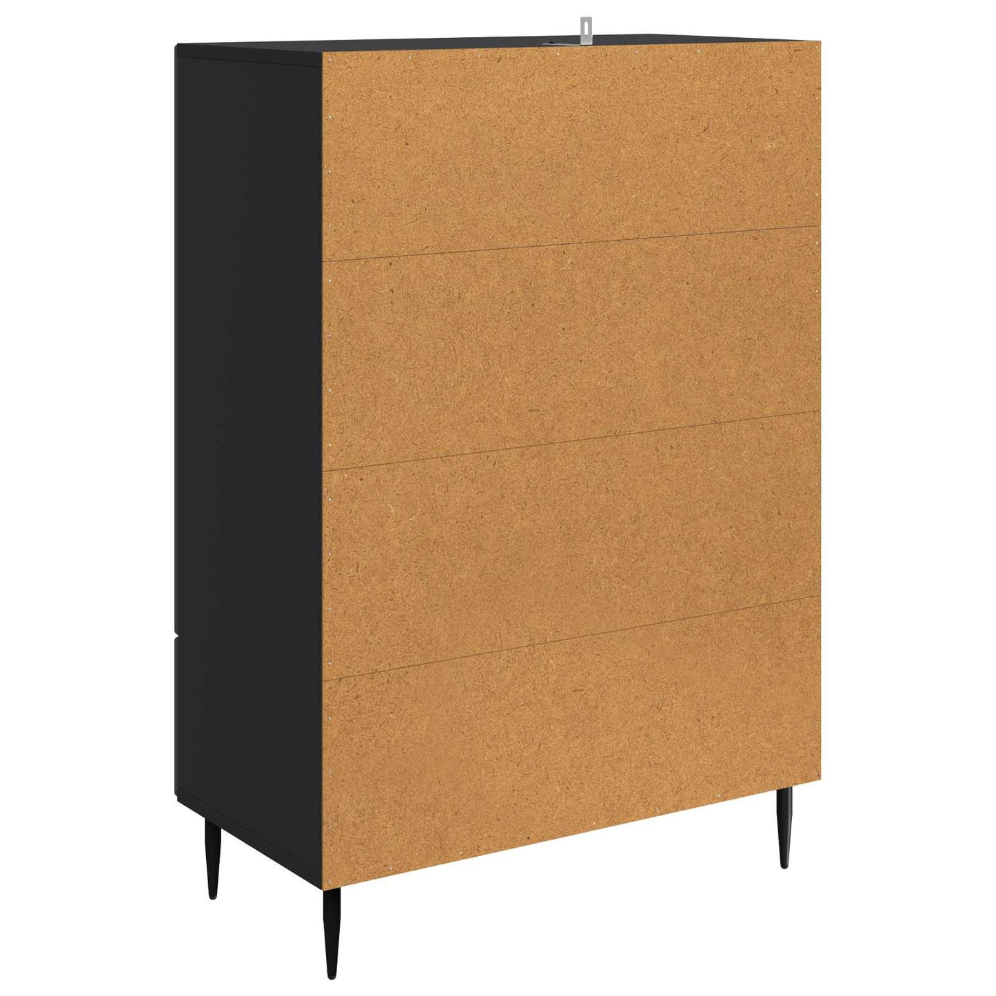 Sideboard with Drawer Black 66 x 34.5 x 95 cm Engineered Wood
