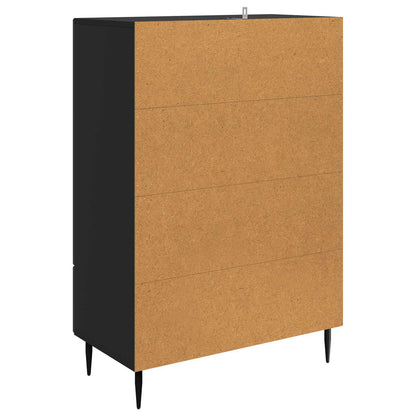 Sideboard with Drawer Black 66 x 34.5 x 95 cm Engineered Wood