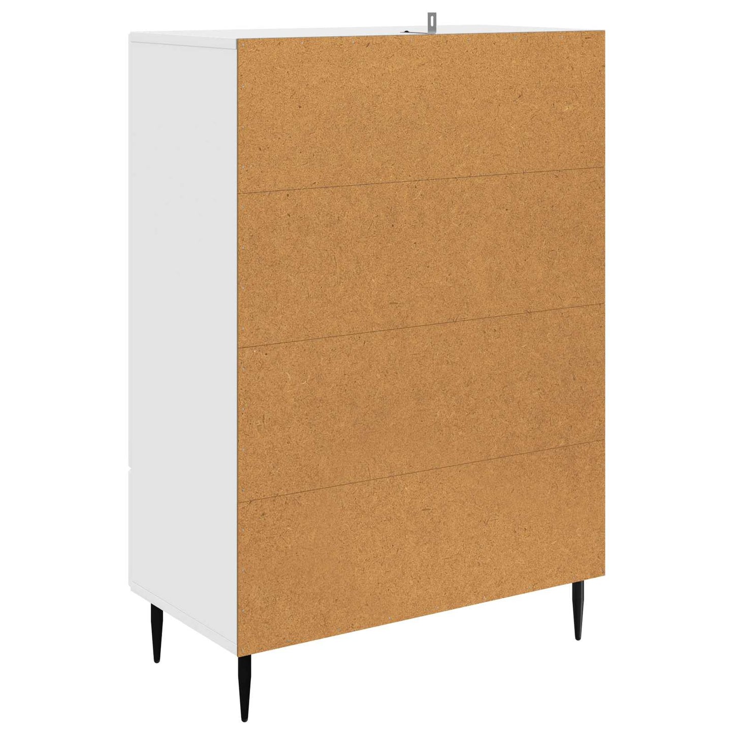 Sideboard High Gloss White 66 x 34.5 x 95 cm Engineered Wood