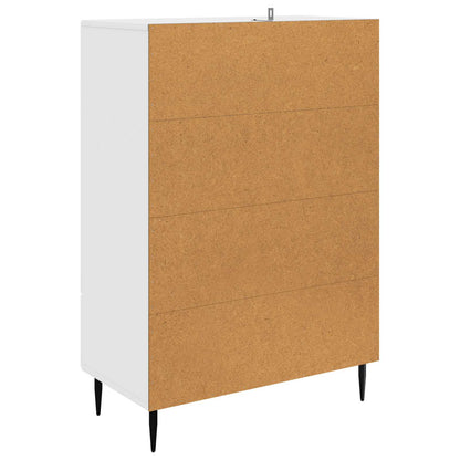 Sideboard High Gloss White 66 x 34.5 x 95 cm Engineered Wood