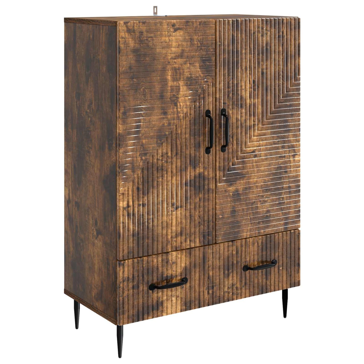Sideboard Smoked Oak 66 x 34.5 x 95 cm Engineered Wood