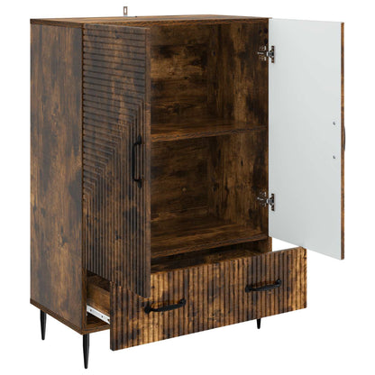 Sideboard Smoked Oak 66 x 34.5 x 95 cm Engineered Wood
