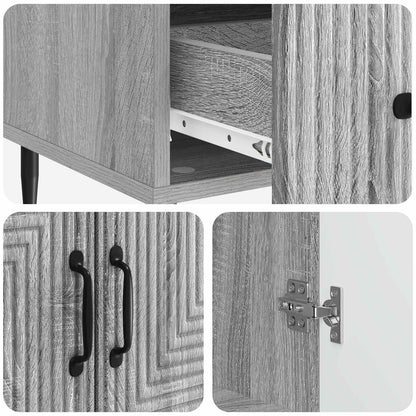 Sideboard Grey Sonoma 66 x 34.5 x 95 cm Engineered Wood