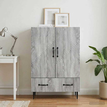 Sideboard Grey Sonoma 66 x 34.5 x 95 cm Engineered Wood
