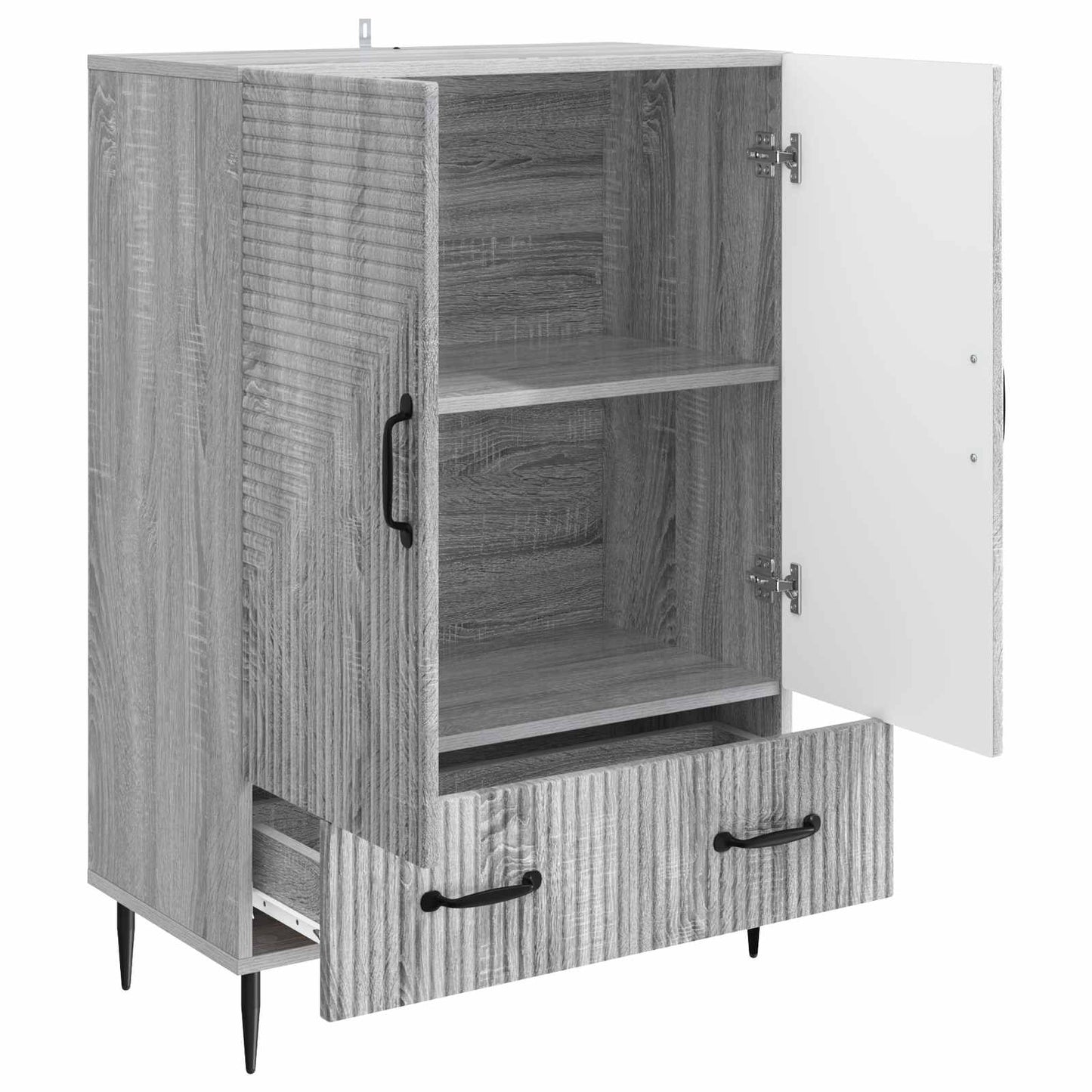 Sideboard Grey Sonoma 66 x 34.5 x 95 cm Engineered Wood