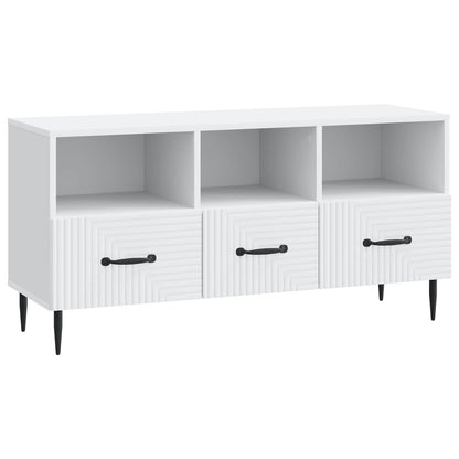 TV Cabinet with Drawer White 102 x 34.5 x 50 cm Engineered Wood
